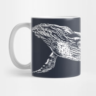 Humpback Whale White Ink Mug